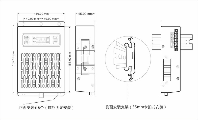 GCU尺寸及安装图